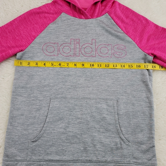 Adidas Girls Colorblock Hoodie Sz Large - Picture 7 of 16